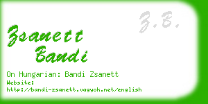 zsanett bandi business card